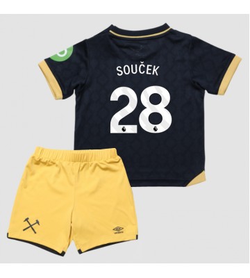 West Ham United Tomas Soucek #28 Tercera Equipación Niños 2025-26 Manga Corta (+ Pantalones cortos)
